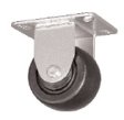Caster; Rigid; 3" x 1-3/4"; Polyolefin; Plate (2-3/4"x3-3/4"; holes: 1-3/4"x2-7/8" slots to 3"; 5/16" bolt); Zinc; Roller Brng; 500# (Item #64408)