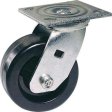 Caster; Swivel; 4" x 2"; Polyolefin LD; Plate (4"x4-1/2"; holes: 2-5/8"x3-5/8" slots to 3"x3"; 3/8" bolt); Stainless Yoke/ Axle; Delrin Spanner; 700# (Item #62842)