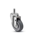 Caster; Swivel; 5" x 1-1/4"; PolyU on PolyO (Gr/Bg); Threaded Stem (1/2"-13TPI x 1-1/2"); Stainless; Stainless Ball Brng; 300#; Dust Cover (Metal) (Item #65757)
