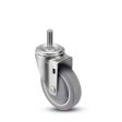 Caster; Swivel; 4" x 1-1/4"; PolyU on PolyO (Gr/Bg); Threaded Stem (3/8"-16TPI x 1-1/4"); Zinc; Ball Brng; 250#; Thread guards (Item #65487)