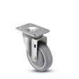 Caster; Swivel; 6"x1-1/4"; PolyU/PolyO (Gray); Plate; 2-3/8"x3-5/8"; holes: 1-3/4"x2-7/8" (slotted to 3"); 5/16" bolt; Single BB; 300#; Thrd Grd (Item #65850)