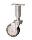 Caster; Swivel; 5"x1-1/4"; Gray PolyU on PolyO; Plate (3-1/2"x3-1/2": holes: 2-5/8x2-5/8; 5/16 bolt); 250#; Load height: 8.19" - 8.94"; Total Lock Brake (Item #66330)