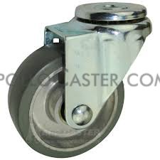 (image for) Caster; Swivel; 6\" x 2\"; Rubber on Aluminum; Hollow Kingpin (1/2\" bolt hole); Stainless Steel Yoke and Axle; Delrin Spanner; 550# (Item #62622)