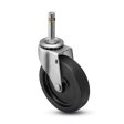 Caster; Swivel; 3" x 13/16"; Rubber (Hard; Non-marking); Grip Ring (7/16" x 7/8"); Zinc; Plain bore; 120# (Item #65088)