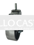 Caster; Swivel; 6" x 2"; Cast Iron; Threaded Stem (1/2"-13TPI x 1-1/2"); Zinc; Roller Brng; 375#; Tread Brake (Item #63281)
