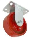 Caster; Rigid; 10" x 3"; Steel (Crowned Ductile); Top Plate (5-1/4"x7-1/4"; holes: 3-3/8"x5-1/4" slotted to 4-1/8"x6-1/8"; 1/2" bolt); Zinc; Roller Brng; 3500# (Item #66000)