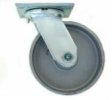 Caster; Swivel; 4 x 2; Cast Iron; Top Plate; 4x4-1/2; hole spacing: 2-5/8x3-5/8 (slotted to 3x3); 3/8 bolt; Zinc; Roller Brng; 1000#; Kingpinless (Item #68751)