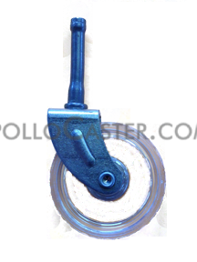 Caster; Swivel; 2\" x 1/2\"; Plastic (clear); Grip Neck; 5/16\"x1-1/2\"; Zinc; Rivet Brng; 30# (Item #69277)