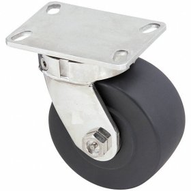 (image for) Caster; Swivel; 12" x 4"; HD Nylon; Plate (4-1/2"x6-1/4"); #6205 Prec Bearings; 9000#; Kingpinless (Item #62614)