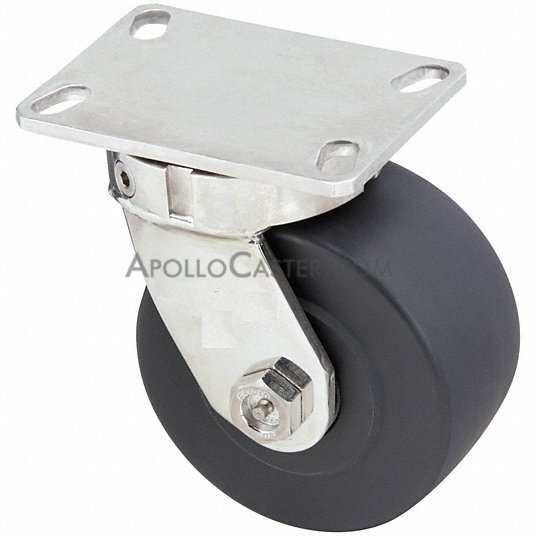 (image for) Caster; Swivel; 12\" x 4\"; HD Nylon; Plate (8-1/2\"x8-1/2\"; holes: 7\"x7\"; 5/8\" bolt); Zinc; Prec Ball Brngs; 9000#; Kingpinless (Item #62612)