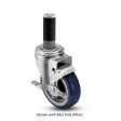Caster; Swivel; 5" x 1-1/4"; PolyU on PolyO; Expandable Adapter (1-1/2" - 1-9/16" ID tubing); Precision Ball Brng; 300#; Bearing Cover; Brake (Item #63392)