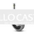 Caster; Swivel; 2" x 13/16"; Thermoplastized Rubber (Gray); Grip Ring (7/16" x 7/8"); Zinc; Plain bore; 80#; Side friction brake (Item #66405)