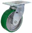 Cstr; Swivel; 6 x 2-1/2; PolyU on Cast Iron; Top Plate; 4-1/2x6-1/4; holes 2-7/16x4-15/16 (slotted to 3-3/8x5-1/4); 1/2 bolt; Zinc; Roller Brg; 1500# (Item #69821)