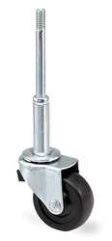 Caster; Swivel; 3" x 13/16"; Rubber (Hard); Ladder Caster; 5/16"x5-3/4"; Zinc; Nylon Bushing; 110# (Spring not included) (Item #66859)