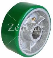 (image for) Wheel; 6" x 2"; PolyU on Cast Iron; Precision Ball Brng; 1250#; 1/2" bore; 2-3/16" Hub Length (Item #89739)