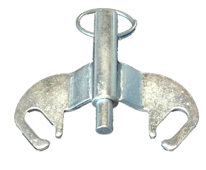 Position Lock Brake; Steel; Bolt-on style; Works with most standard 5-1/4\" x 7-1/4\" caster plates with holes 3-3/8\" to 4-1/8\" apart. Requires notched yoke. (Item #87867)