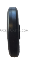 (image for) Caster; Rigid; 6" x 1-1/4"; Crowned Polyolefin; Top Plate (2-5/8"x3-3/4"; holes: 1-3/4"x2-3/4" slotted to 3"; 5/16" bolt); Zinc; Steel Spanner; 300# (Item #64639)