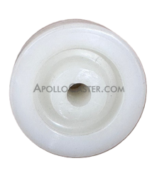 (image for) Wheel; 3" x 1-1/4"; White Polyolefin; Plain bore; 1/2" Bore; 1-9/16" Hub Length; 270# (Item #88551)