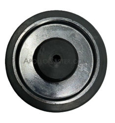 (image for) Caster; Swivel; 5" x 1-1/4"; Gray Rubber on Alum; Plate (2-1/2"x3-3/4"; holes: 1-3/4"x2-7/8" slots to 3"; 5/16" bolt); Zinc; Prec Ball Brngs; 250#; Dust Cover (Item #62921)