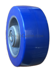 (image for) Caster; Swivel; 3" x 1-1/4"; PolyU on Alum; Threaded Stem; 1/2"-13TPI x 2-13/16"; Zinc; Plain bore; 350#; Wheel Brake (Item #68474)