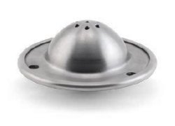 (image for) Ball Transfer; 1-1/4" Stainless Steel Ball; Round (74mm diameter: 3 holes: 2-5/16" apart); Stainless Housing; 275#; Weep Hole(s) (Item #87257)