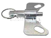 (image for) Position Lock Brake; Steel; Bolt-on style; Works with certain Kingpinless 5-1/4" x 7-1/4" caster plates with position lock notches. (Item #88259)