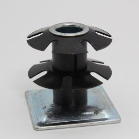 (image for) Socket; Grip Ring: 7/8" O.D. x 7/16" I.D. (for 1" O.D. 16-18 gauge sq. tubing); Metal; Spring Retention; Square. Fits 7/16" GR stems up to 1" long (Item #87420)