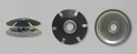(image for) Caster Socket (round); 1" ID (fits 1-1/8" OD 16 ga Tubing; Steel Spring Retention Threaded Stem Receiver; accepts 3/8"-16TPI Stem (Item #88232)