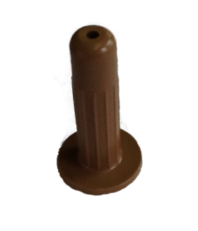 (image for) Socket; Round; 7/16" OD x 5/16" ID x 1-5/8" long (1-3/4" w/ flange); Plastic; Compatible w/ 1-1/2"x5/16" grip neck stem; light duty (Item #89986)