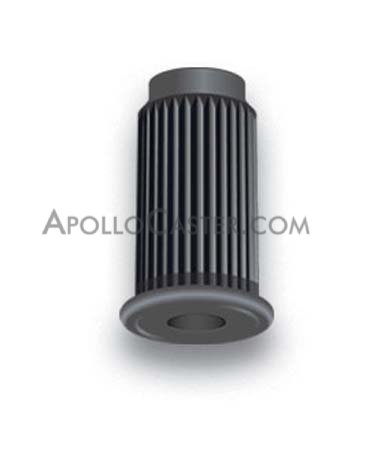Caster Socket (Round); Grip Ring: .890\" O.D. x .7/16\" I.D.; Plastic; for 13 ga 1-1/16 Round Tubing w/ .872 ID; fits 7/16 connectors up to 1-7/16 long (Open End) (Item #89424)