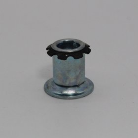 (image for) Socket; 1/2" OD (fits 5/8" OD 16 ga Tubing); Steel Spring Retention Threaded Stem Receiver; accepts 1/4"-20TPI Stem; Round (Being discontinued) (Item #88241)