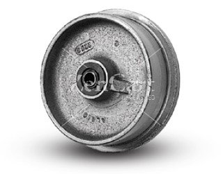 (image for) Wheel; 3-1/4" x 1"; (4" x 1-3/8" w/ flange); Flanged (Single) Cast Iron; Roller Brng; 3/4" Bore; 2-3/16" Hub Length; 700#; 800 degrees (Item #87661)