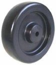 Wheel; 4"x2"; Polyolefin; Delrin top hat bushings; 1/2" Bore; 2-3/16" Hub Length; 700# (Item #89305)