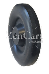 (image for) Wheel; 5" x 1-1/4"; Crowned Polyolefin; Plain bore; 3/8" Bore; 1-9/16" Hub Length; 400# (Item #87098)