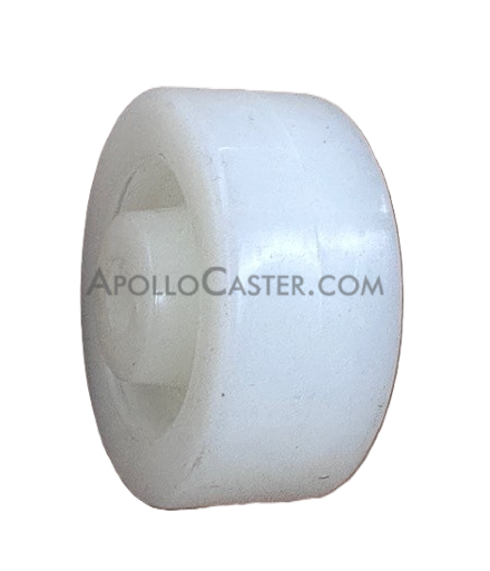 Wheel; 3\" x 1-1/4\"; White Polyolefin; Plain bore; 1/2\" Bore; 1-9/16\" Hub Length; 270# (Item #88551)