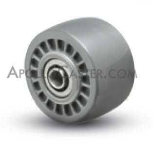 Wheel; 3\" x 1-13/16\"; Urethane (One Piece Solid); Roller Brng; 7/16\" Bore; 2-1/16\" Hub Length; 1000# (Item #87939)