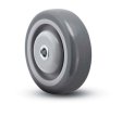 Wheel; 3" x 1-1/4"; PolyU on PolyO (Gr/Bg); Precision Ball Brng; 5/16" Bore; 1-5/8" Hub Length; 250#; Thread guards (Item #87698)