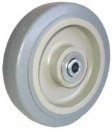 Caster; Swivel; 5" x 1-1/4"; PolyU on PolyO (Gray); Square Stem (7/8" x 2"; one 5/16" mounting hole at 1"); Zinc; Ball Brng; 300#; Dust Cover (Mtl) (Item #63629)