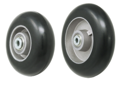 (image for) Wheel; 8" x 2"; Balloon Rubber on Alum; 6305 Prec Ball Brng; 1/2" Bore; 2-3/16" Hub Length; 700# (Item #87462)