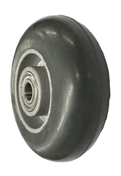 Wheel; 8" x 2"; Balloon Rubber on Alum; Roller Brng; 1/2" Bore; 2-7/16" Hub Length; 700# (Item #87081)