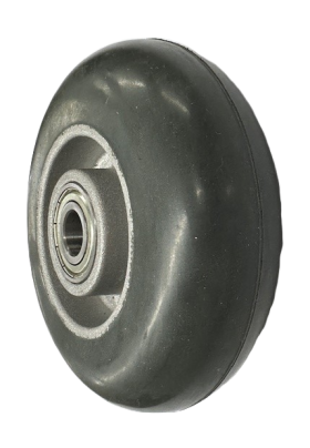 (image for) Wheel; 8" x 2"; Balloon Rubber on Alum; Roller Brng; 1/2" Bore; 2-7/16" Hub Length; 700# (Item #87081)