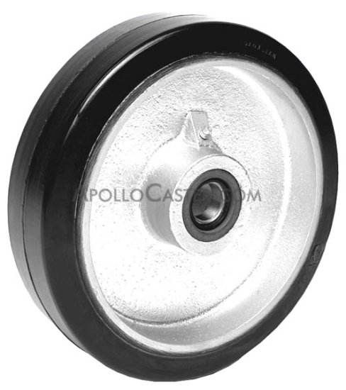 Wheel; 10\" x 4\"; 70A Rubber on Cast Iron; Roller Brng; 1-1/4\" Bore; 4-1/4\" Hub Length; 1400#; Made in USA (12 weeks lead time) (Item #87080)