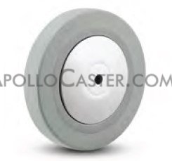 (image for) Caster; Swivel; 5" x 1-1/4"; Conductive TPR Rubber; Plate (2-1/2"x3-5/8"; holes1-3/4"x2-13/16"; 5/16" blt); Chrome; Prec Brng; 260#; Total Lock (Item #63710)