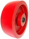 Wheel; 8" x 2"; Crowned Ductile Steel; Plain bore; 2000#; 1-3/16" Bore; 2-3/16" Hub Length; High Temp (800 deg) (Item #89203)