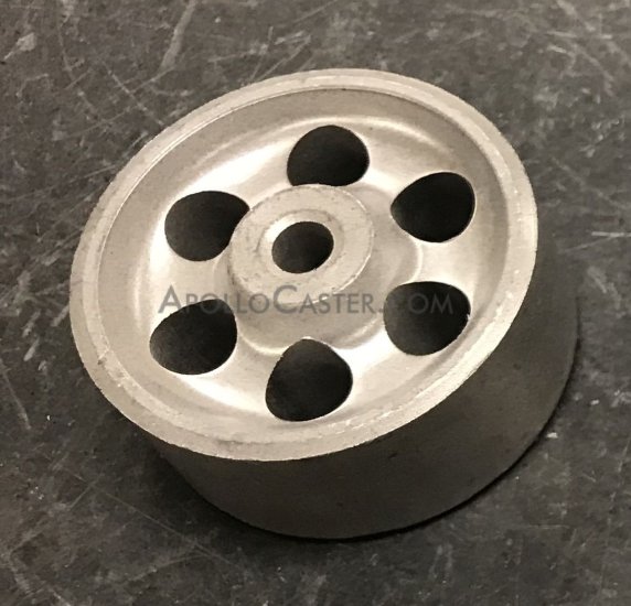 Wheel; 2\" x 7/8\"; Sintered Iron; Plain bore; 1/4\" Bore; 1\" Hub Length; 200#; High Temp (2500 F). Vintage appearance. (Item #87890)