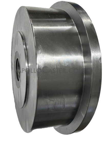 Wheel; 8\" x 2-3/8\" (9\"x3\" with flange); Cast & Steel; Single Flange; Prec Tapered Brng; 10000#; 1-1/4\" Bore; 3-1/2\" Hub Length (Item #89859)