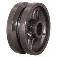 Wheel; 8" x 3"; V-Groove (7/8) Cast Iron; Roller Brng; 1" Bore; 3-1/4" Hub Length; 3500# (Item #89104)