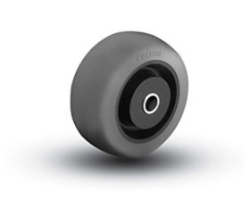 (image for) Wheel; 2" x 13/16"; Thermoplastized Rubber; Plain bore Brng; 80#; 5/16" Bore; 15/16" Hub Length; Dur 90A/ 40D. (Item #87104)