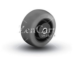 (image for) Wheel; 2" x 13/16"; Thermoplastized Rubber; Plain bore Brng; 80#; 5/16" Bore; 15/16" Hub Length; Dur 90A/ 40D. (Item #87104)