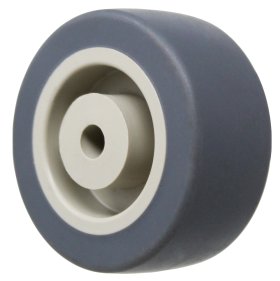 (image for) Wheel; 5"x1"; Thermoplastized Rubber (Gray); Plain bore; 5/16" Bore; 1-3/16" Hub Length; 220# (Item #89268)